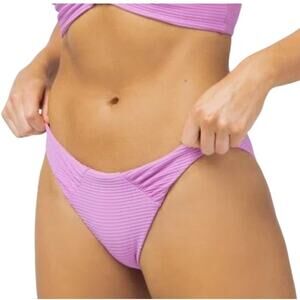 L*Space Purple Eco Chic Repreve Sol Bikini Bottom NWT Size XL